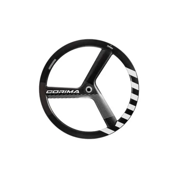 Corima 3 Aero Spokes Etupyörä 28" Hiili TTB TA CER - Musta/Valkoinen Asiakkaiden Suosikki
