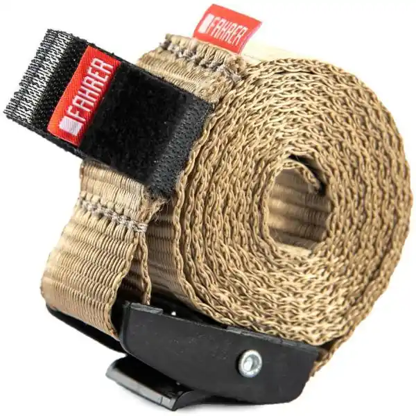 Faher Cargo Strap Kiristysnauha 150 x 2.5cm Polyesteri - Hiekka Viimeinen Mahdollisuus