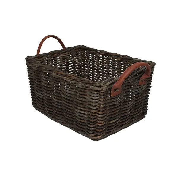 Kausialennus Wicked L Polkupyörän Kori - Läppä 46 x 35 x 25cm Rattan - Musta