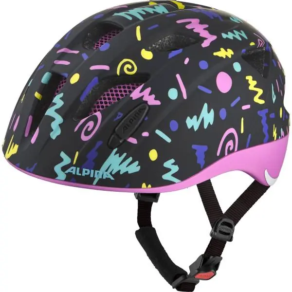 Flash-Tarjous Alpina Ximo Flash Lasten Pyöräilykypärä Musta Confetti - 47-51 cm